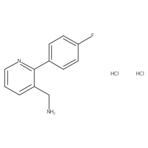 (2-(4-Fluorophenyl)pyridin-3-yl)methanamine dihydrochloride Structure