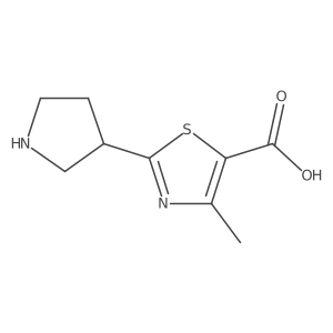 4-Methyl-2-(pyrrolidin-3-yl)thiazole-5-carboxylic acid Structure