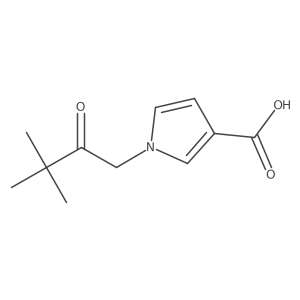 1-(3,3-dimethyl-2-oxobutyl)-1H-pyrrole-3-carboxylic acid结构式