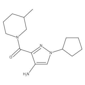 1-cyclopentyl-3-(3-methylpiperidine-1-carbonyl)-1H-pyrazol-4-amine Structure