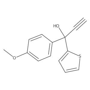 1-(4-Methoxyphenyl)-1-(thiophene-2-yl)prop-2-yn-1-ol结构式