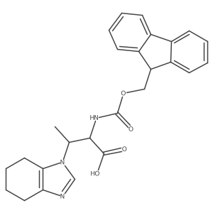 2-({[(9H-fluoren-9-yl)methoxy]carbonyl}amino)-3-(4,5,6,7-tetrahydro-1H-1,3-benzodiazol-1-yl)butanoic acid结构式