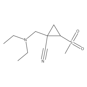 1-[(Diethylamino)methyl]-2-methanesulfonylcyclopropane-1-carbonitrile结构式