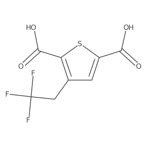 3-(2,2,2-Trifluoroethyl)thiophene-2,5-dicarboxylic acid结构式