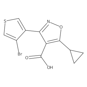 3-(4-Bromothiophen-3-yl)-5-cyclopropyl-1,2-oxazole-4-carboxylic acid结构式
