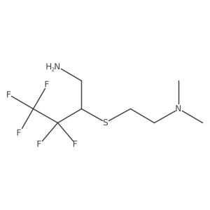 {2-[(1-Amino-3,3,4,4,4-pentafluorobutan-2-yl)sulfanyl]ethyl}dimethylamine Structure