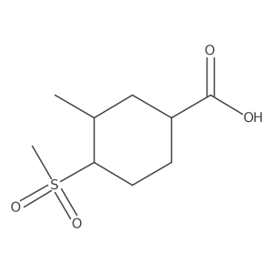 4-Methanesulfonyl-3-methylcyclohexane-1-carboxylic acid结构式