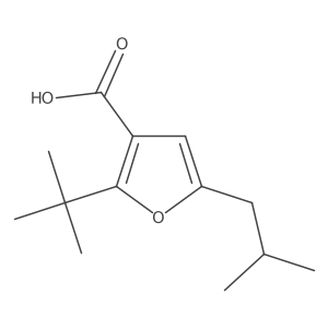 2-Tert-butyl-5-(2-methylpropyl)furan-3-carboxylic acid Structure