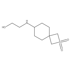 7-[(2-Hydroxyethyl)amino]-2lambda6-thiaspiro[3.5]nonane-2,2-dione结构式