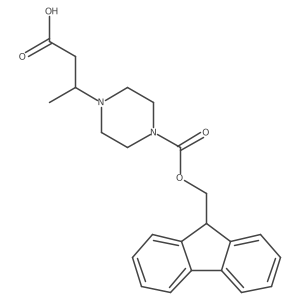 3-(4-{[(9H-fluoren-9-yl)methoxy]carbonyl}piperazin-1-yl)butanoic acid Structure
