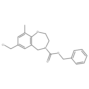 Benzyl 7-(chloromethyl)-9-methyl-2,3,4,5-tetrahydro-1,4-benzoxazepine-4-carboxylate结构式
