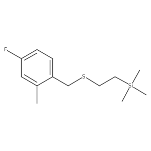 (2-{[(4-Fluoro-2-methylphenyl)methyl]sulfanyl}ethyl)trimethylsilane Structure