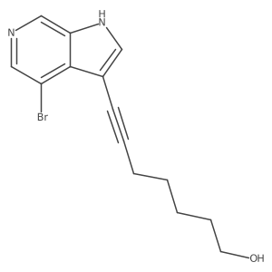 7-{4-bromo-1H-pyrrolo[2,3-c]pyridin-3-yl}hept-6-yn-1-ol Structure