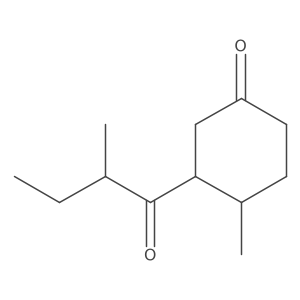 4-Methyl-3-(2-methylbutanoyl)cyclohexan-1-one Structure