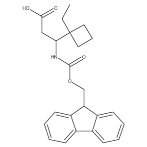 3-(1-ethylcyclobutyl)-3-({[(9H-fluoren-9-yl)methoxy]carbonyl}amino)propanoic acid结构式