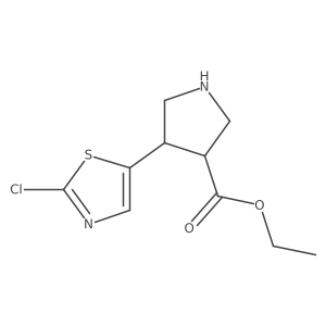 Ethyl 4-(2-chloro-1,3-thiazol-5-yl)pyrrolidine-3-carboxylate结构式