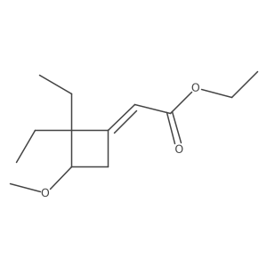 ethyl 2-[(1Z)-2,2-diethyl-3-methoxycyclobutylidene]acetate Structure