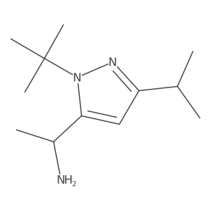 (1S)-1-[1-tert-butyl-3-(propan-2-yl)-1H-pyrazol-5-yl]ethan-1-amine Structure