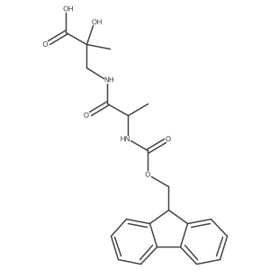 3-[(2S)-2-({[(9H-fluoren-9-yl)methoxy]carbonyl}amino)propanamido]-2-hydroxy-2-methylpropanoic acid结构式