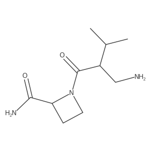 1-[2-(Aminomethyl)-3-methylbutanoyl]azetidine-2-carboxamide结构式