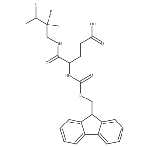 4-({[(9H-fluoren-9-yl)methoxy]carbonyl}amino)-4-[(2,2,3,3-tetrafluoropropyl)carbamoyl]butanoic acid结构式