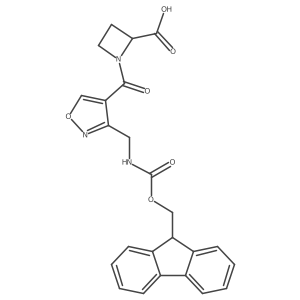 1-{3-[({[(9H-fluoren-9-yl)methoxy]carbonyl}amino)methyl]-1,2-oxazole-4-carbonyl}azetidine-2-carboxylic acid Structure