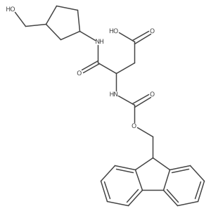 3-({[(9H-fluoren-9-yl)methoxy]carbonyl}amino)-3-{[3-(hydroxymethyl)cyclopentyl]carbamoyl}propanoic acid结构式