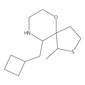 10-(Cyclobutylmethyl)-1-methyl-6-oxa-2-thia-9-azaspiro[4.5]decane Structure