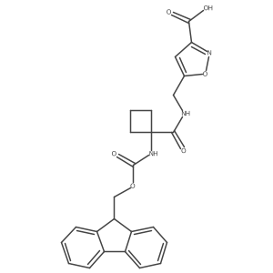 5-({[1-({[(9H-fluoren-9-yl)methoxy]carbonyl}amino)cyclobutyl]formamido}methyl)-1,2-oxazole-3-carboxylic acid Structure