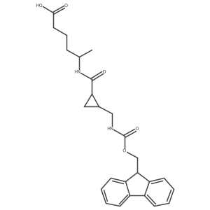 5-({2-[({[(9H-fluoren-9-yl)methoxy]carbonyl}amino)methyl]cyclopropyl}formamido)hexanoic acid Structure