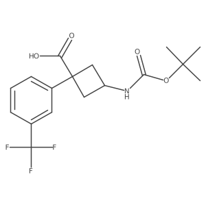 3-{[(Tert-butoxy)carbonyl]amino}-1-[3-(trifluoromethyl)phenyl]cyclobutane-1-carboxylic acid Structure
