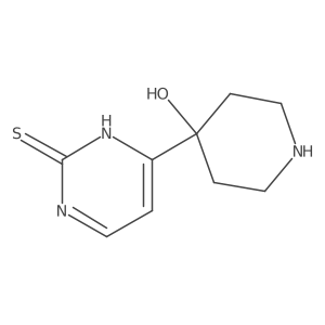 4-(2-Sulfanylpyrimidin-4-yl)piperidin-4-ol结构式