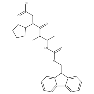 2-[N-cyclopentyl-3-({[(9H-fluoren-9-yl)methoxy]carbonyl}amino)-2-methylbutanamido]acetic acid Structure