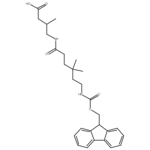 4-[6-({[(9H-fluoren-9-yl)methoxy]carbonyl}amino)-4,4-dimethylhexanamido]-3-methylbutanoic acid结构式