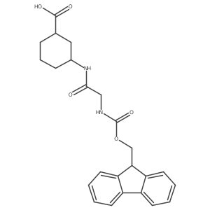3-[2-({[(9H-fluoren-9-yl)methoxy]carbonyl}amino)acetamido]cyclohexane-1-carboxylic acid Structure