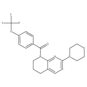 (2-morpholino-6,7-dihydropyrido[2,3-d]pyrimidin-8(5H)-yl)(4-(trifluoromethoxy)phenyl)methanone结构式