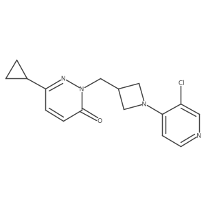 2-{[1-(3-Chloropyridin-4-yl)azetidin-3-yl]methyl}-6-cyclopropyl-2,3-dihydropyridazin-3-one结构式