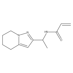 N-[1-(4,5,6,7-Tetrahydropyrazolo[1,5-a]pyridin-2-yl)ethyl]prop-2-enamide结构式