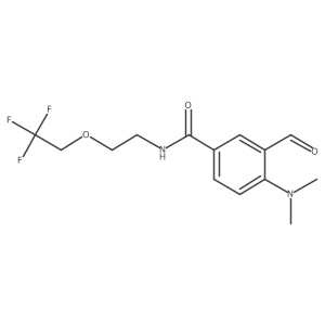 4-(Dimethylamino)-3-formyl-N-[2-(2,2,2-trifluoroethoxy)ethyl]benzamide结构式