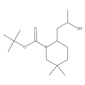 tert-butyl 2-[(2S)-2-hydroxypropyl]-5,5-dimethylpiperidine-1-carboxylate结构式