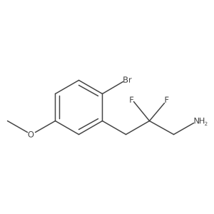 3-(2-Bromo-5-methoxyphenyl)-2,2-difluoropropan-1-amine结构式