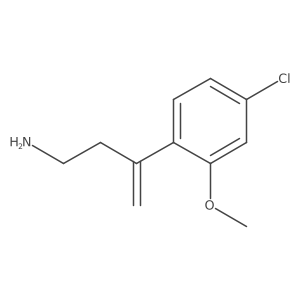 3-(4-Chloro-2-methoxyphenyl)but-3-en-1-amine Structure