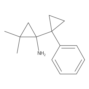 2,2-Dimethyl-1-(1-phenylcyclopropyl)cyclopropan-1-amine结构式