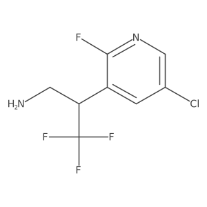2-(5-Chloro-2-fluoropyridin-3-yl)-3,3,3-trifluoropropan-1-amine结构式