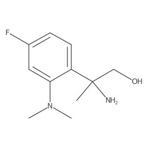 2-Amino-2-[2-(dimethylamino)-4-fluorophenyl]propan-1-ol结构式