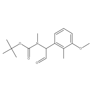 tert-butyl N-[1-(3-methoxy-2-methylphenyl)-2-oxoethyl]-N-methylcarbamate Structure