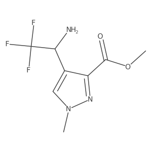 methyl 4-(1-amino-2,2,2-trifluoroethyl)-1-methyl-1H-pyrazole-3-carboxylate Structure