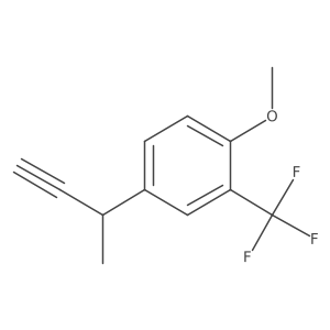 4-(But-3-yn-2-yl)-1-methoxy-2-(trifluoromethyl)benzene Structure