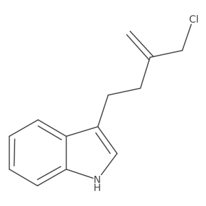 3-[3-(chloromethyl)but-3-en-1-yl]-1H-indole结构式