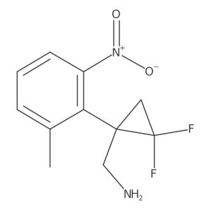 [2,2-Difluoro-1-(2-methyl-6-nitrophenyl)cyclopropyl]methanamine结构式